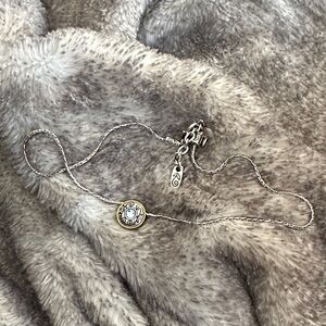 Brighton Silver and Gold Circle Pendant Necklace